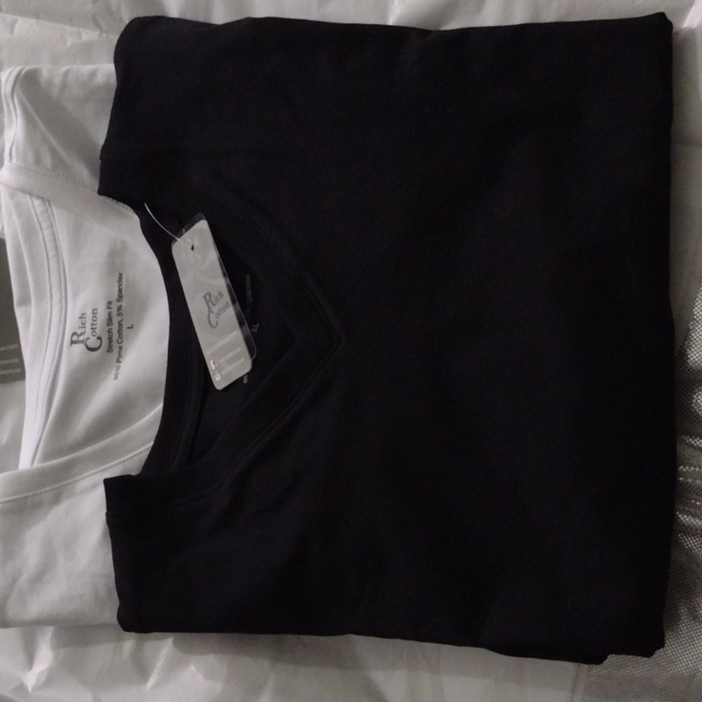 RICH Cotton Men's Black Stretch Slim Fit NWT 95% Cotton XL NWT 🎁